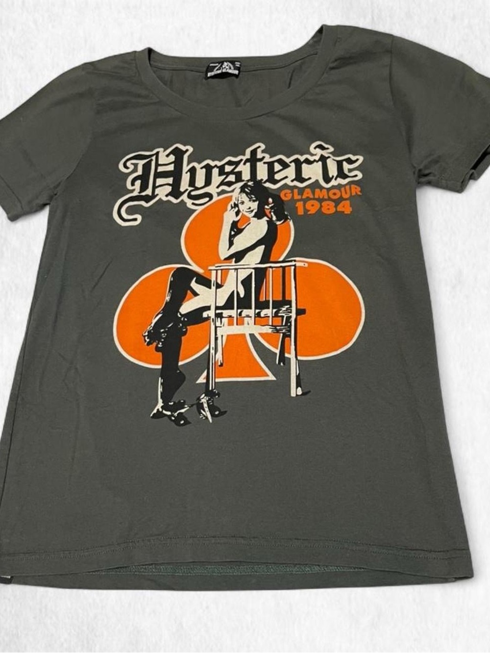 Hysteric Glamour olive/charcoal graphic tee 1984 ☘️  2005
